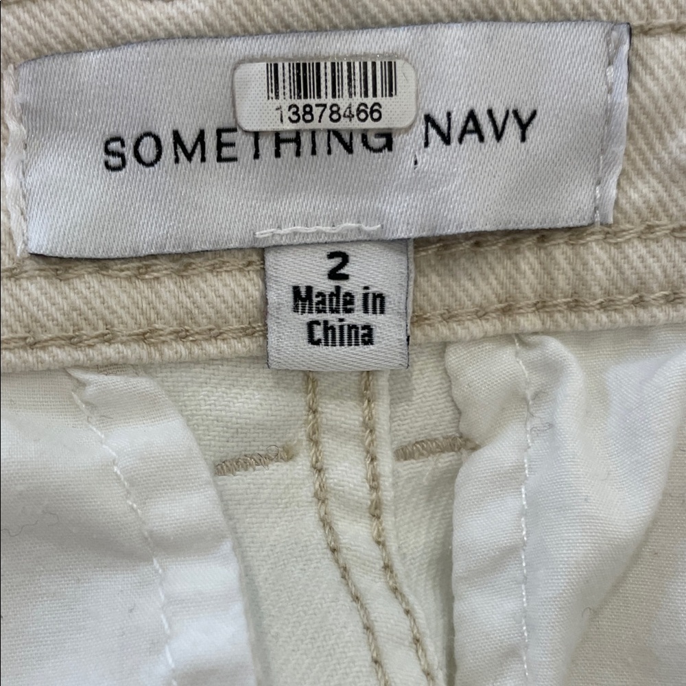 Something Navy Two Tone Wide Leg Jeans, 2 - Picture 4 of 13